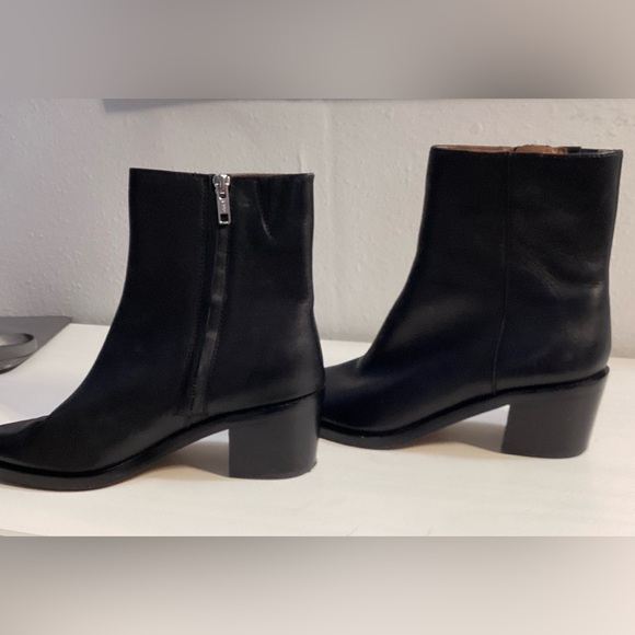 Madewell Black Leather Ankle Booties - Picture 3 of 5